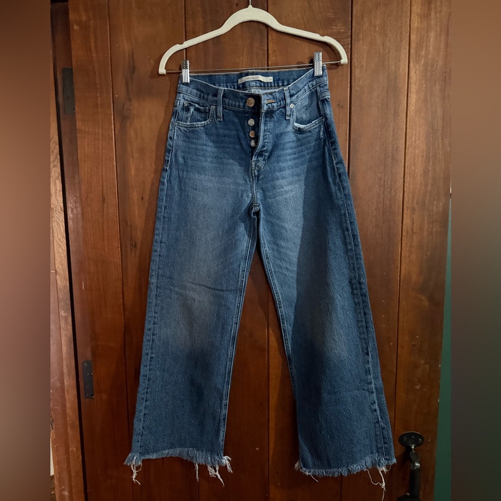Hudson Wide Leg Ankle Crop Denim 25